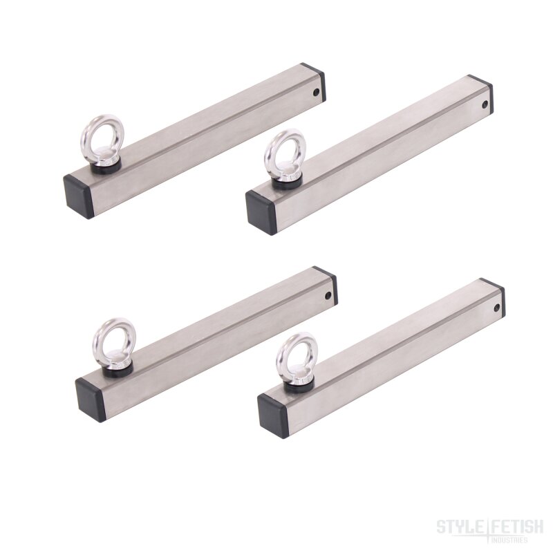 Eyebolt hand and foot on tube insert for system furniture