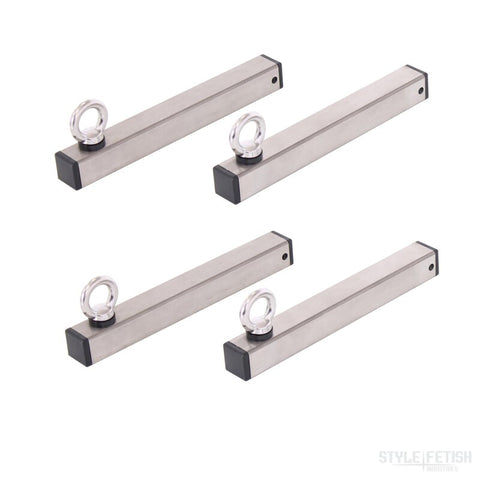 Eyebolt hand and foot on tube insert for system furniture