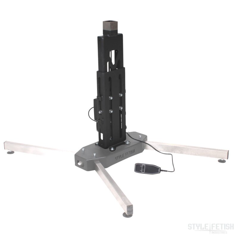Electric height adjustment for system base