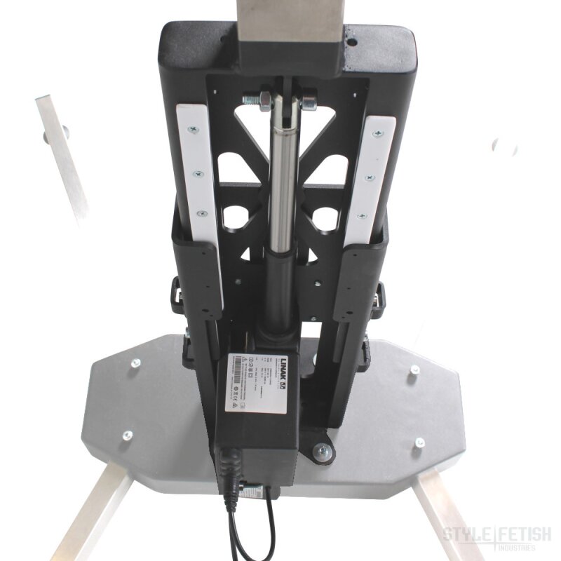 Electric height adjustment for system base