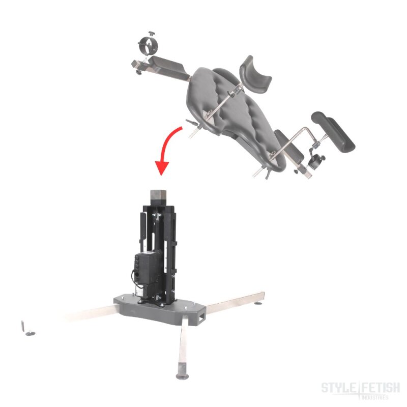 Electric height adjustment for system base