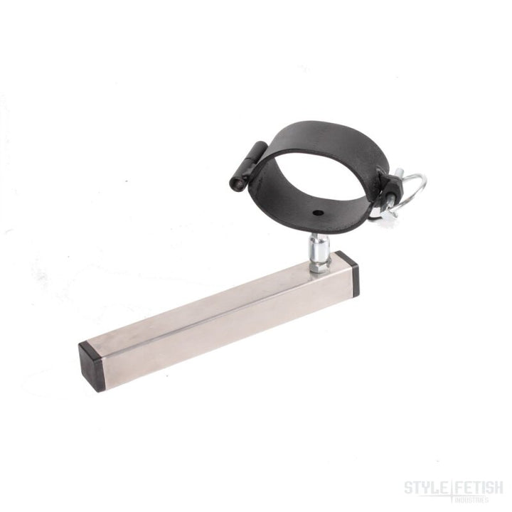 Swivel-Mounted Steel Hand Restraints on 20 cm Stainless Steel Inserts – Black Powder Coated (Pair)