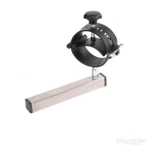 Swivel-Mounted Steel Hand Restraints on 20 cm Stainless Steel Inserts – Black Powder Coated (Pair)